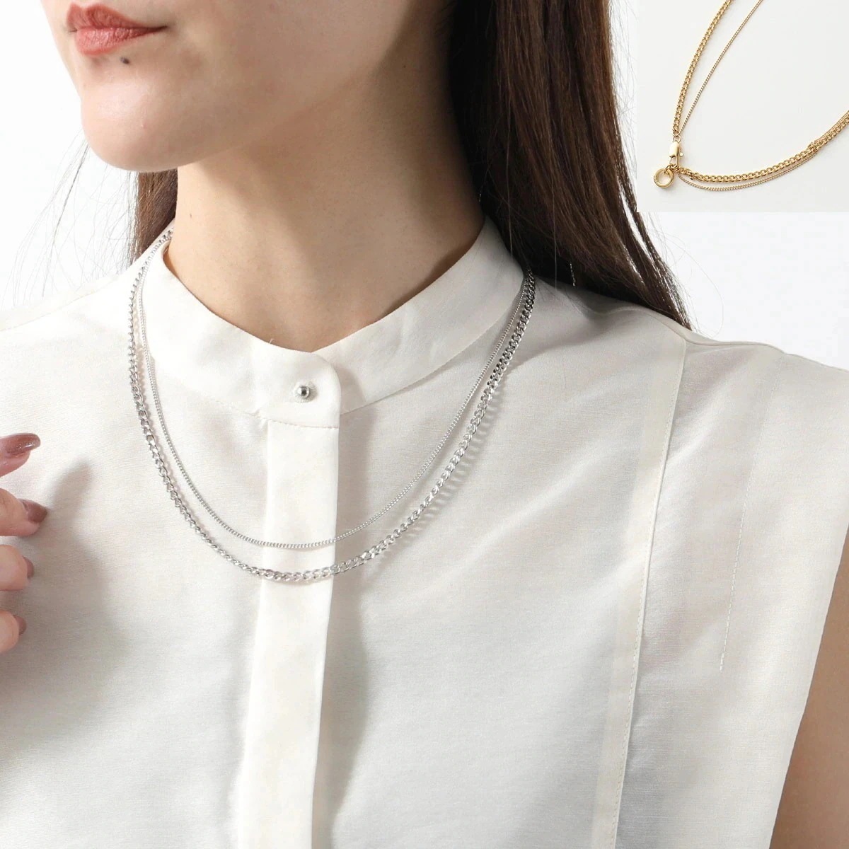 APC A.P.C. アーペーセー ネックレス collier minimal MEACC M70680 レディース 2連 チェーン アクセサリー カラー2色 【mega】
