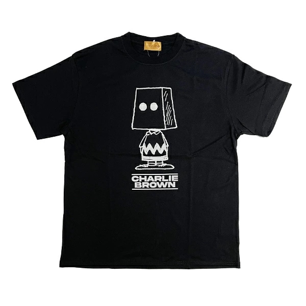 スヌーピー チャーリーブラウン Tシャツ(L) ブラック アパレル 日本製 SNOOPY_1156-gtm-st21bkl