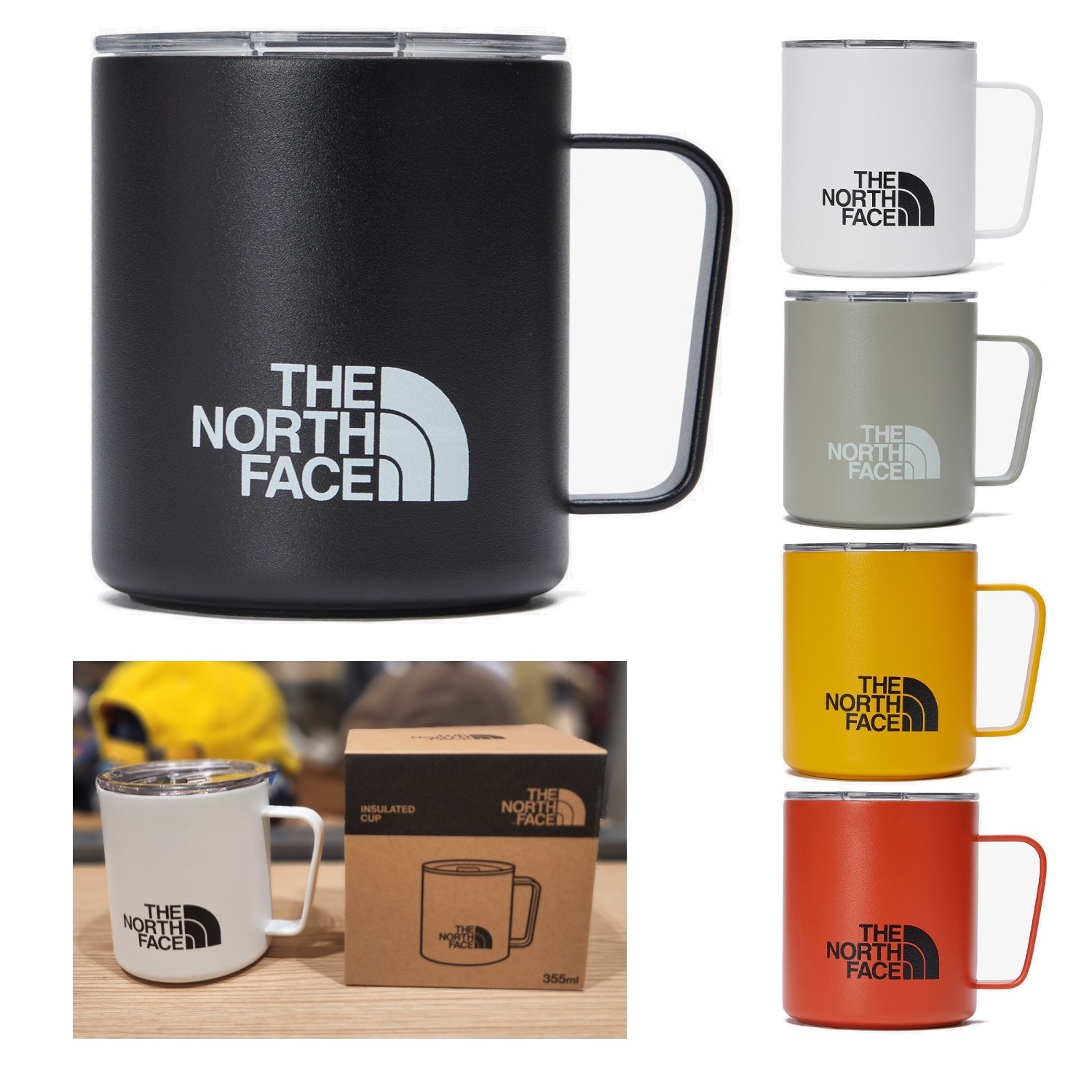 TNF CUP 355ML 5色 新商品 韓国人気 男女共用 キャンプ 日常 タンブラー カップ ステンレス 贈り物