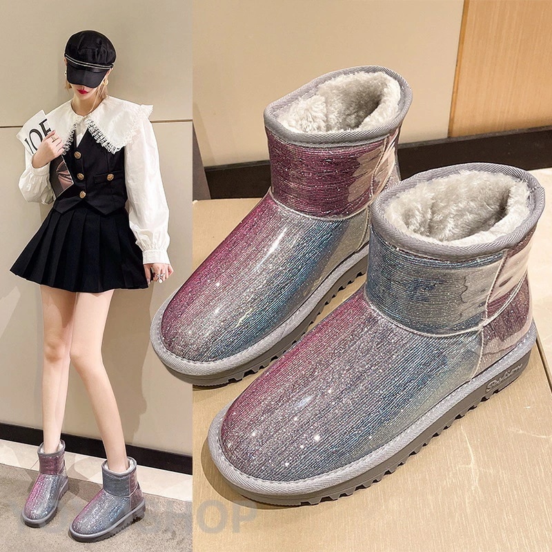 カラフル ホワイト ムートンブーツ レディース スノーブーツ ショートブーツ ボアブーツ ファーブーツ ムートンシューズ 裏ボア 裏起毛 暖かい 履きやすい 歩きやすい 防寒 防滑 通学 通勤 滑らな 5,422円