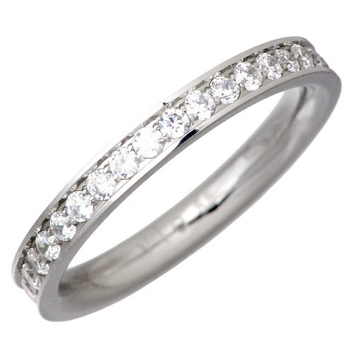 ヴィー vie ステンレス キュービックエタニティ リング 金属金属アレルギー対応