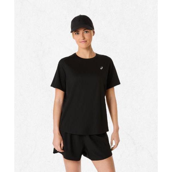 ASICS シルバー SS トップ ウーマン - ブラック 2012D144-001 2484411