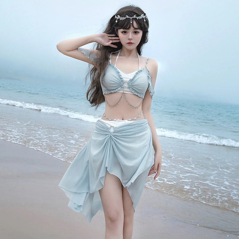 夏の波紋 純粋な欲望 和可愛い水着 ロリータ 体型カバーガール 分割水着 レディーススタイル