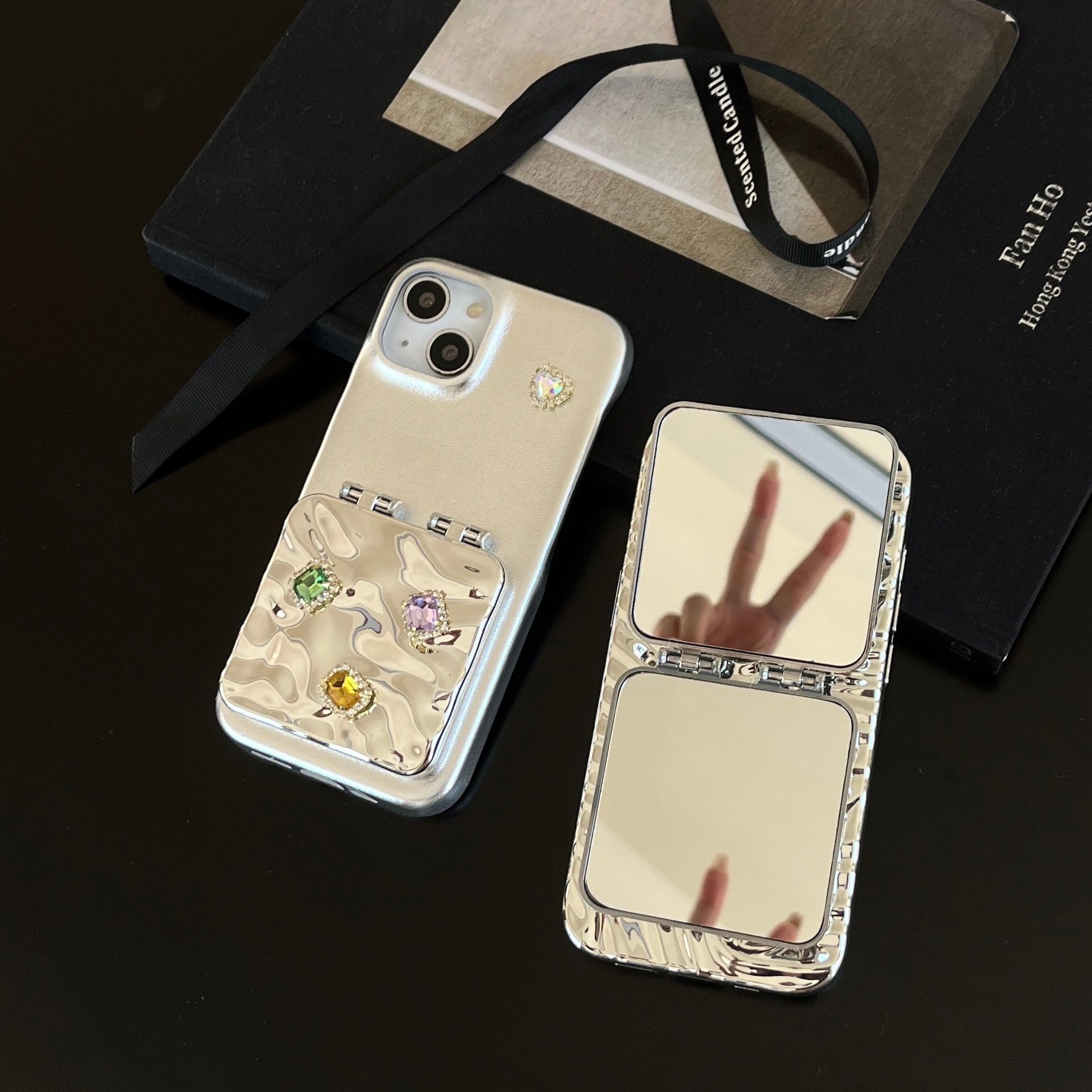 iPhone 14 Pro ケース 鏡 ミラー付き 携帯ケース ins風 お洒落 耐衝撃 擦り傷防止 落下防止 全面保護 iPhone14 13 13Pro 12 promax 11 スマホカバー