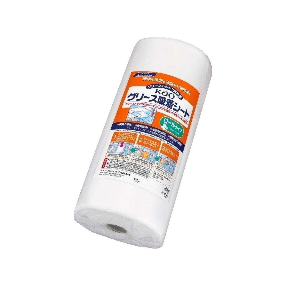 花王　Ｋａｏグリース吸着シート　ロールタイプ　4本入【取り寄せ商品・即納不可・代引き不可・返品不可】