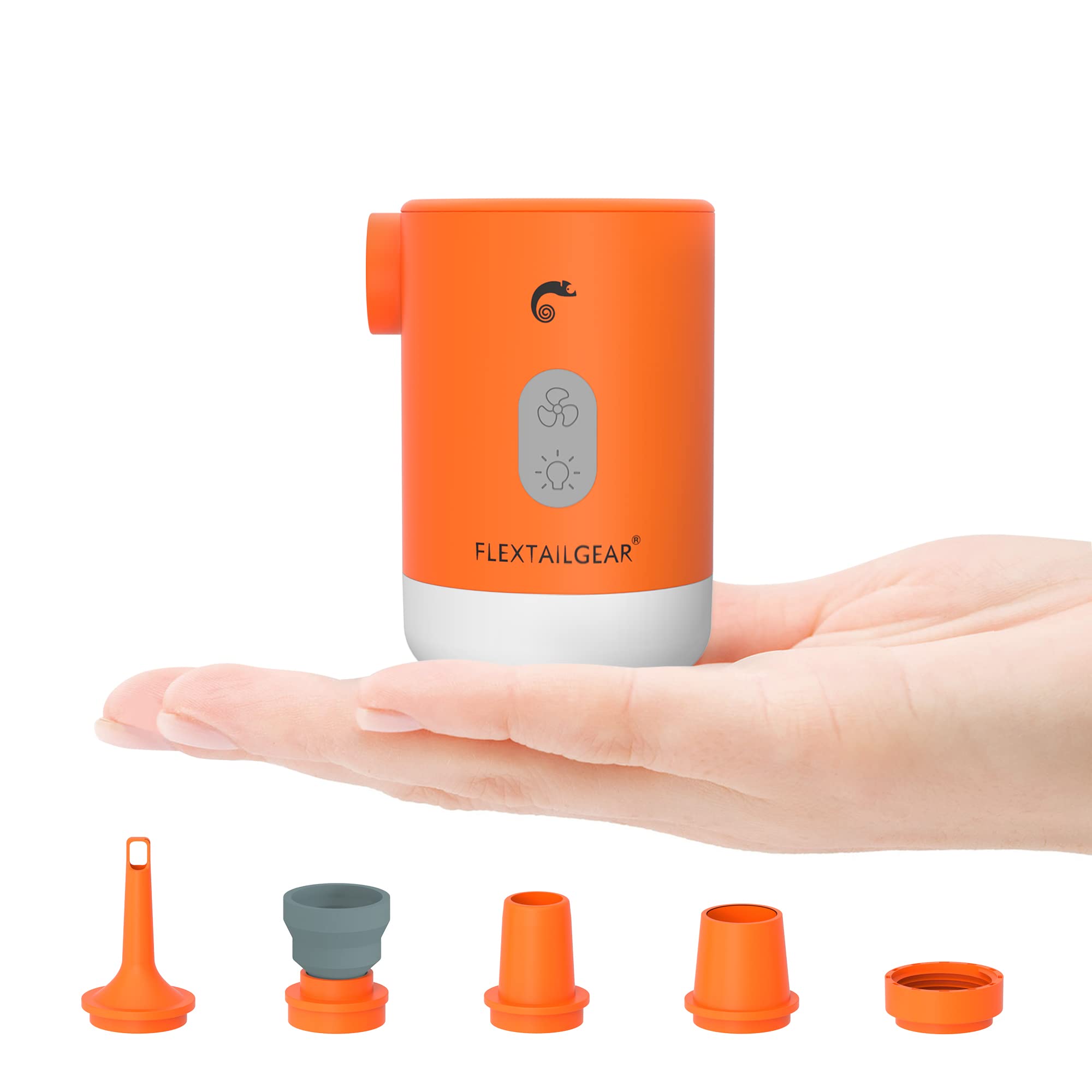 FLEXTAILGEAR エアーポンプ MP2 PRO 電動ポンプ 照明ライト付き 携帯電動エアーポンプ 3600mAh 電池内蔵 スマホに充電対応 モバイルバッテリー アウトドア 空気入れ・空気抜く