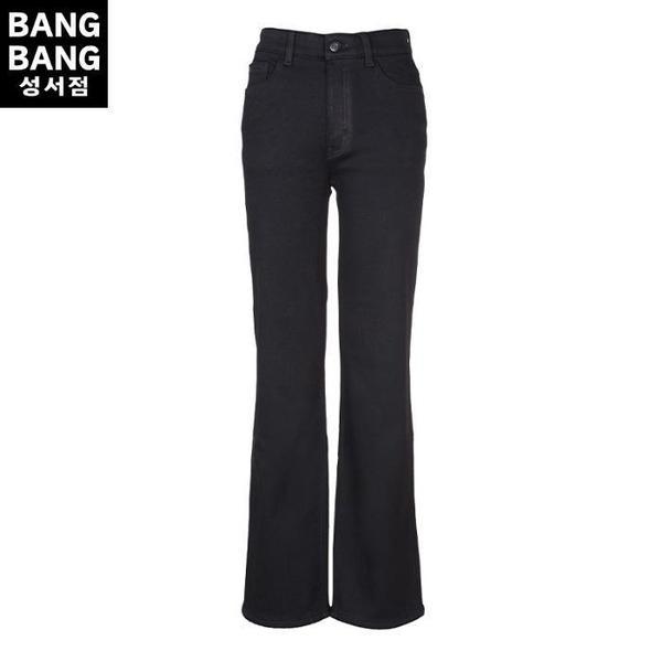 HC04 冬の女性 ボア裏起毛 ストレートスパン ブラックジーンズ ウエストインバンド 裏起毛ボンディング ブラック 暖かい (S42529327)