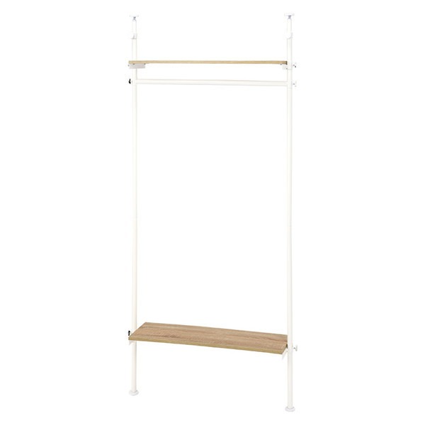 KTR-3152WH ホワイト/ナチュラル [突っ張りハンガーラック] メーカー直送