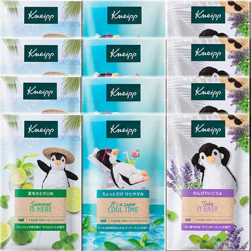 【ミント3種 12包セツト】クナイプ バスソルト スーパーミントの香り ライムミントの香り ラベンダーミント 各種50gx4包x3種 合計12包(851190 852982 851251)