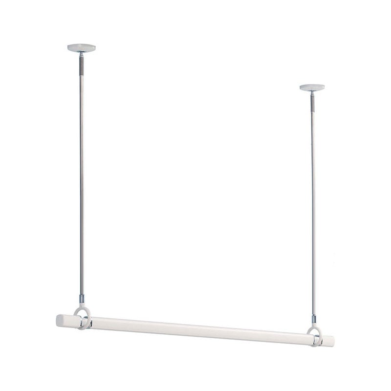 川口技研 QSCL-15-W 室内用物干竿セット(ホワイト)ロングサイズ QSCL15W