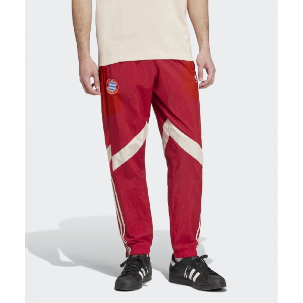 アディダス FC バイエルンオリジナルストラックパンツ-レッド/IS6512