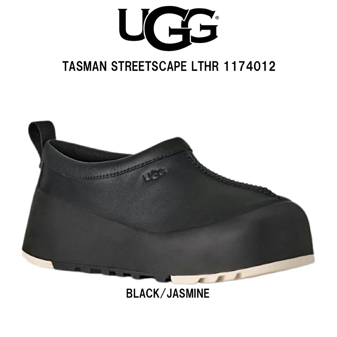 UGG レディース タスマン ストリート ストリートスケープ レザー スリッポン 防水 レインシューズ クロッグ サンダル 1174012