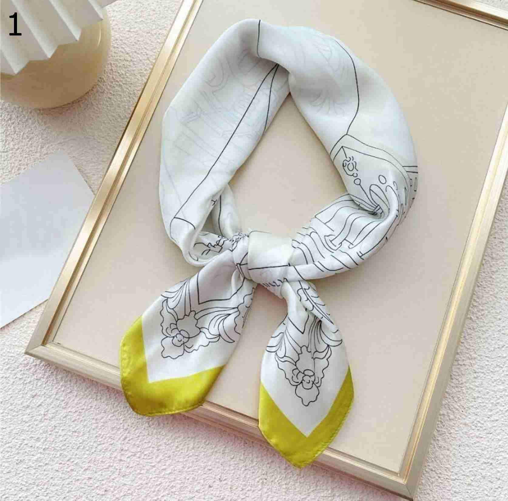 【20%OFFクーポン～】70×70cm レディ スクエア スカーフ女性 エレガント ヒジャブ ネッカチーフ スカーフ ショール ラップ ヘッドバンド ファッション スカーフ (Color : G