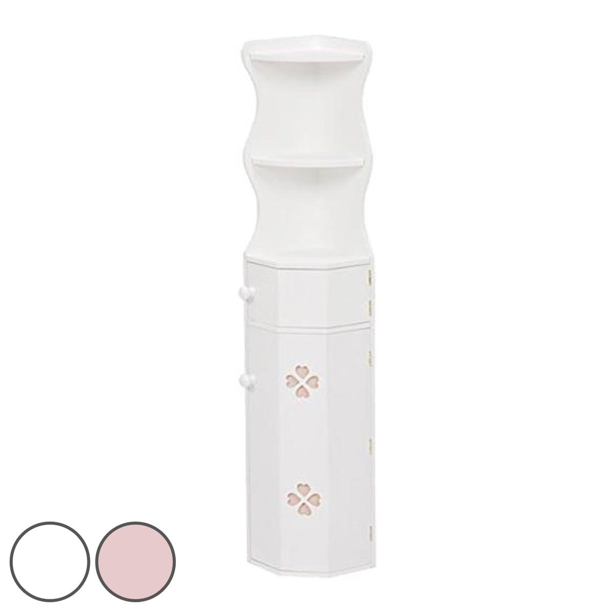 トイレラック コーナー クローバー MTR-7005 トイレットペーパーストッカー 収納ラック スリム トイレ収納 ラック トイレ収納ラック サニタリー収納 掃除道具収納