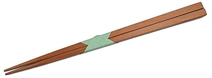 欄間彫刻 伝統工芸士の職人 手作り 厳選の銘木 手彫り箸 ピック 木箸 はし 屋久杉 21cm 女性