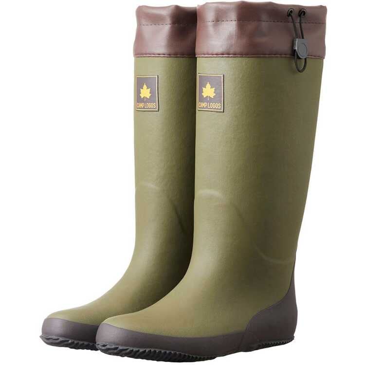 CAMP LOGOS コンパクトレインブーツ XL（27.5～28cm） カーキ #33214570