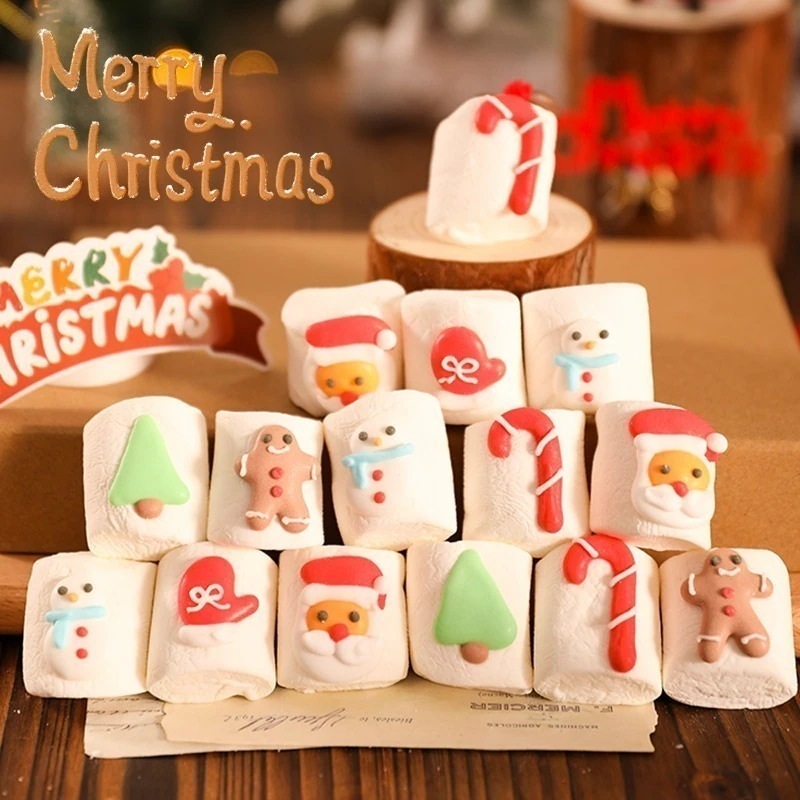 クリスマスキャンディ漫画サンタクロース雪だるまマシュマロかわいいクリスマスイブイベントスナッククリスマスギフト お菓子 大人 子供 誕生日プレゼント