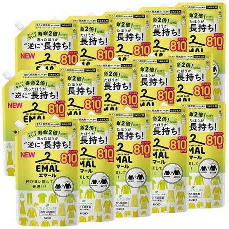花王　【ケース販売】 エマール つめかえ用 810mL×15個 リフレッシュグリーンの香り