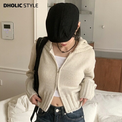 ダブルジップニットカーディガン・p503723