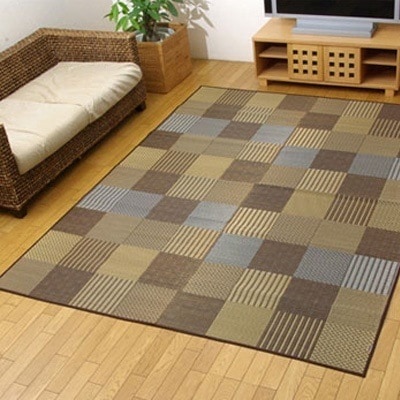 イケヒコ・コーポレーション 純国産 袋織い草ラグカーペット 『京刺子』 ブラウン 約191×250cm 1706930 【送料無料】
