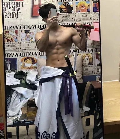 パーティーイベント用品コスチューム一式スーツ コスチューム 2023年新作入荷コスプレ ワンピース 風 ハロウィン 仮装 ゾロ十郎 コスプレ衣装 ハロウィン 暗紋設計 ワノ国 変装