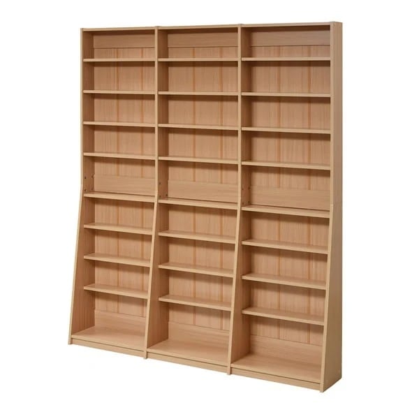 本棚 書棚 幅150cm 1cmピッチ 漫画本 文庫本 FRM-0011-LB ライトブラウン