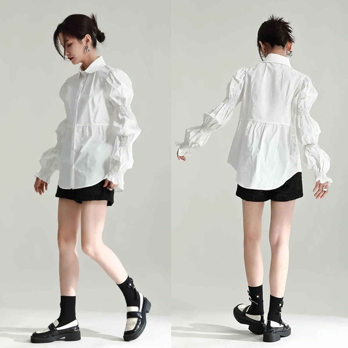 【J.Fashion】 ロングブラウス フリル 体型カバー チュニック 長袖 レディース ブラウス日焼け止め メガ割30%までに制限