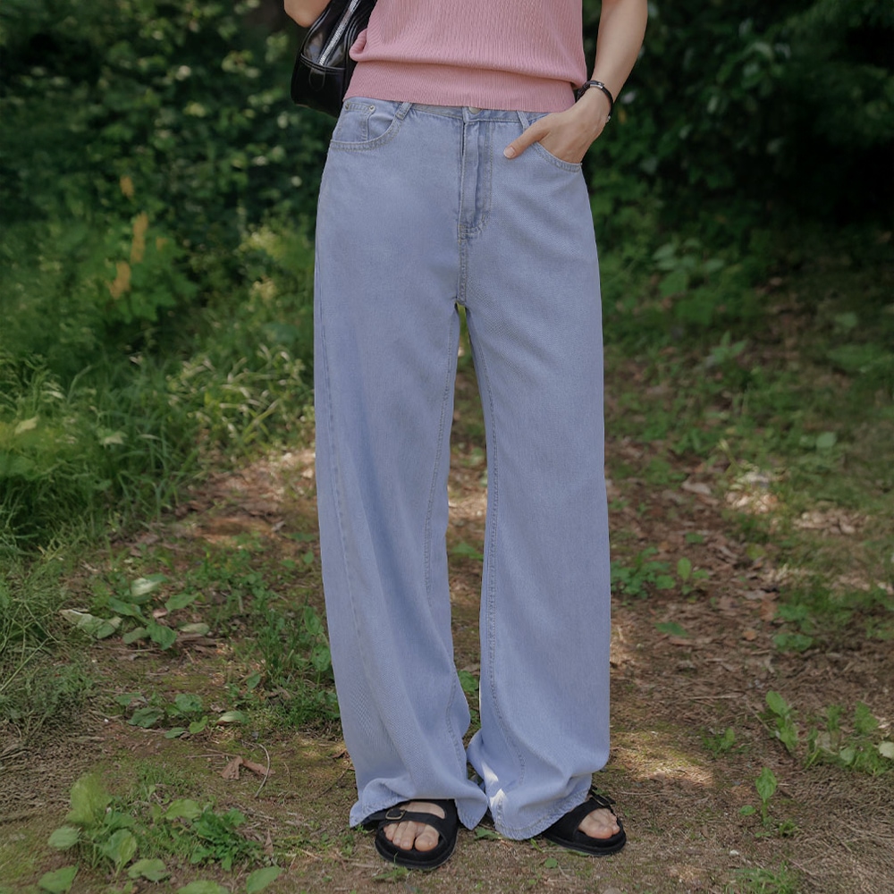 S-2XL/シャロン機装オプション 細いサマーデニムワイドパンツ