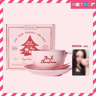 ★希少★ aespa カリナ ピンククリスマス CUP & SAUCER SET ☆希少☆ aespa カリナ ピンククリスマス CUP & SAUCER SET