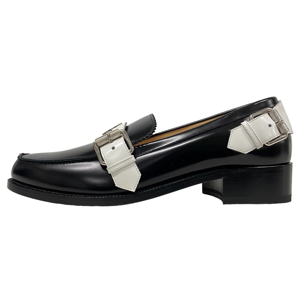 MONMOC DONNA 39 ロゴ ストラップ レザー ローファー ブラック レディース ブランド 44,850円