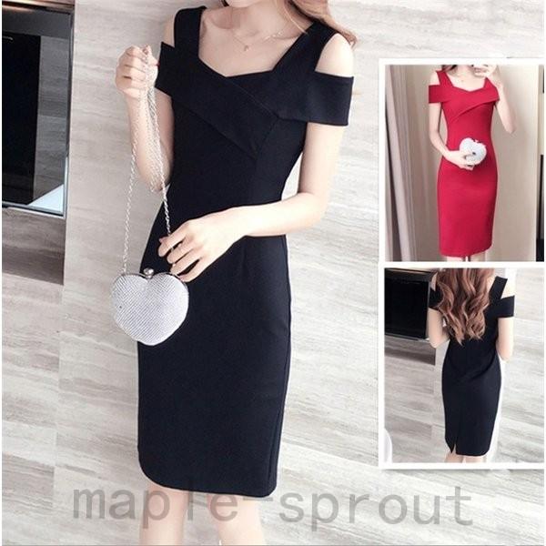 ドレス ワンピース パーティードレス フォーマル お呼ばれ 結婚式 ドレス 二次会 発表会 演奏会 上品 Vネック きれいめ タイト 膝丈 20代 30代 40代 50代