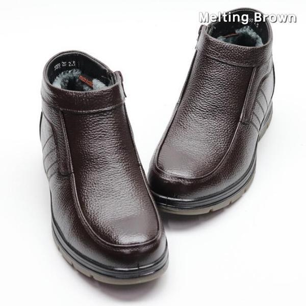 男性用毛皮ブーツ 冬の靴 メンズ 暖かく保つ H09