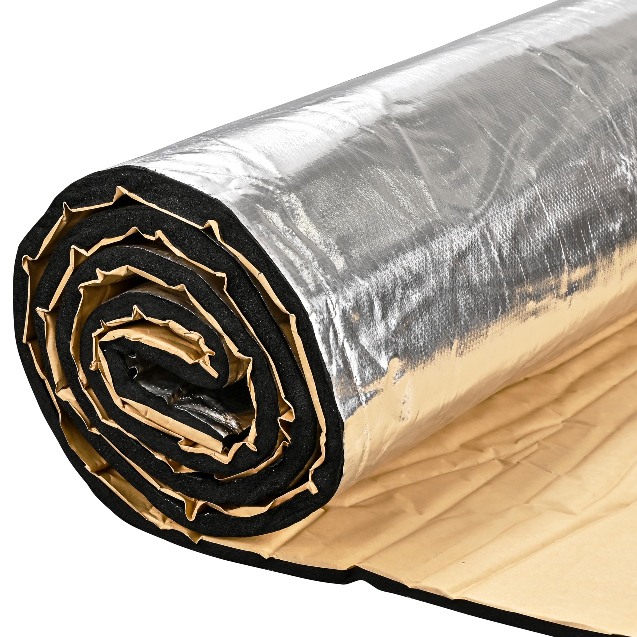 Quiet-Mo 断熱シート デッドニング 厚み強化 100cmｘ2m (厚さ10mm 1枚) 車 断熱材 断熱マット ガラス繊維 吸音