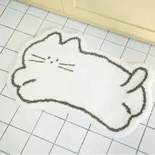 VIKAMA かわいい猫カーペットソフトクール寝室ベッドサイドブランケット寝室の窓ブランケット浴室の床マット家の装飾