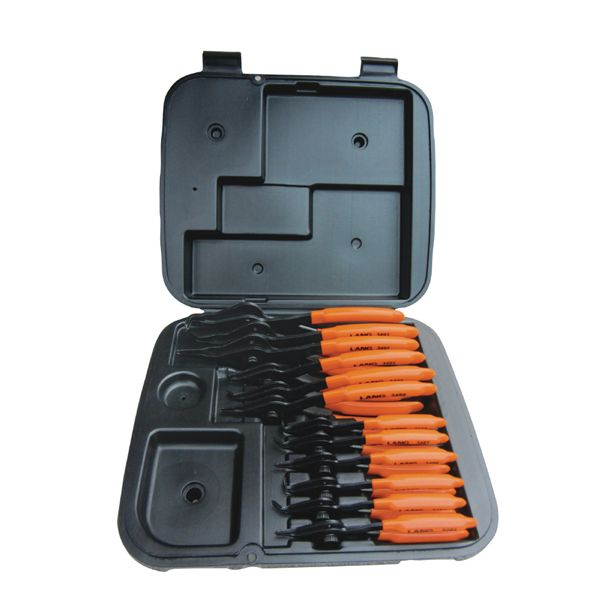 LANGTOOLS ラングツール スナップリングプライヤーセット 12本入リ 穴リング10～76mm 3495 工具 ツール DIY 作業工具
