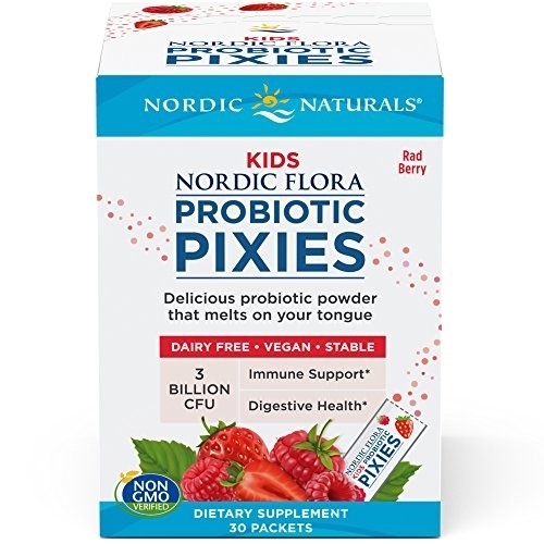 Nordic Naturals Kids Probiotic Pixies - Probiotic Powder for Childrens Digestive Health, Sugar Free,