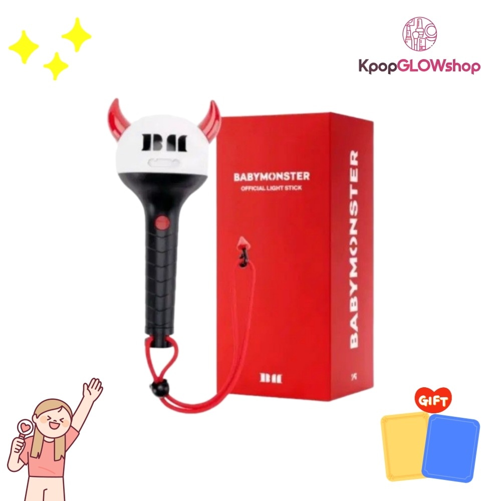 [公式 ] babymonster OFFICIAL LIGHT STICK Ver. 2 ペンライト 公式 グッズ / 韓国正規品 (+ 非公式 トレカ ランダム 贈呈)