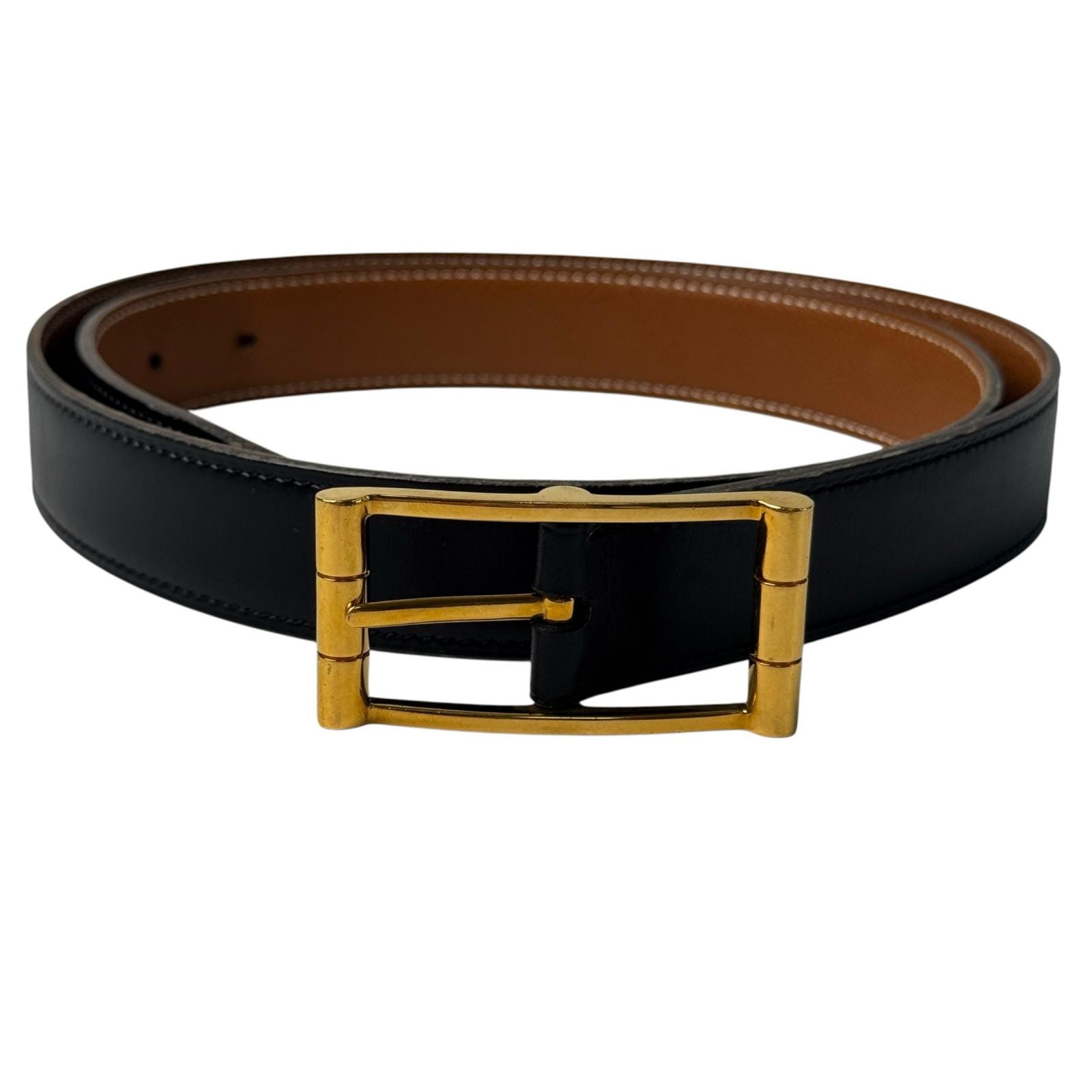 エルメス HERMES アピ レザーベルト ゴールド金具 B刻印 90 メンズ
