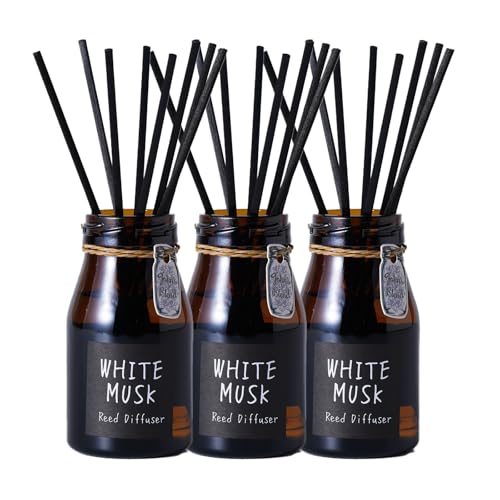 ホワイトムスク ディフューザー ジョンズブレンド 約3ヶ月分 140mL 3本セット リードディフューザー ルームフレグランス 部屋用 芳香剤 OA-JON-6-1