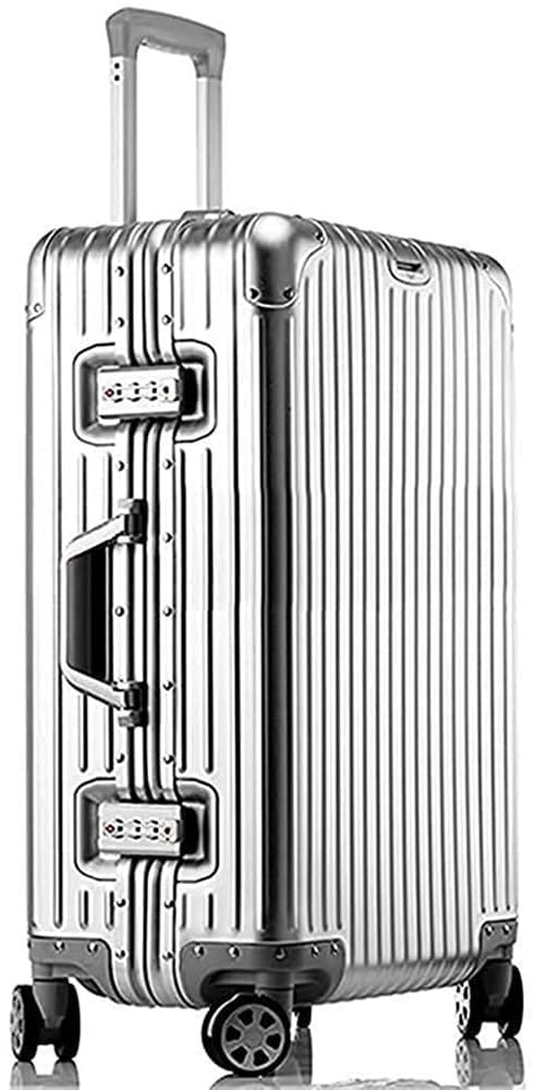 [lanbao] スーツケース オールアルミ合金 キャリーケース アルミニウムボディ 四角 TSAロック搭載 360度回転 静音ダブルキャスター 機内持込 軽量大容量 耐衝撃 海外旅行 出張 1801