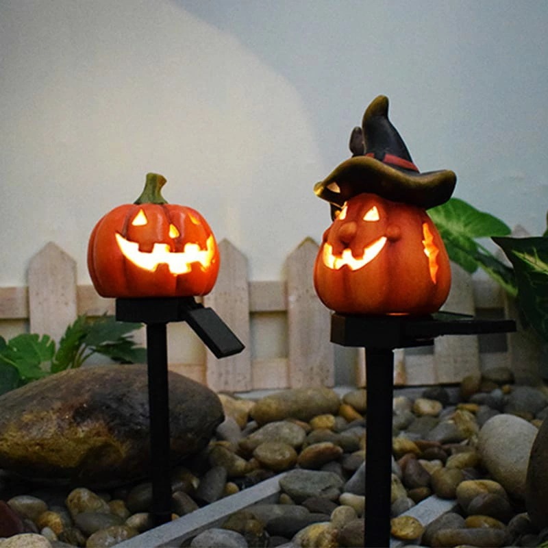 「10％OFFクーポン配布中」【二本セット】ハロウィン かぼちゃ ハロウィン 屋外 ソーラーライト ガーデニング おしゃれ カボチャ イルミネーション 庭園灯 芝生ランプ 自動点灯 芝生 庭 風景 ソ