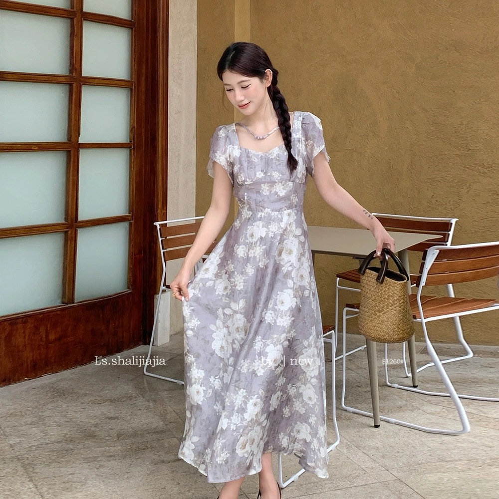 ワンピース レディース ロング リゾートワンピース 花柄 ボヘミア風 夏 袖あり お出かけ パーティードレス オケージョンドレス 上品 イブニングドレス 絶妙な エレガント