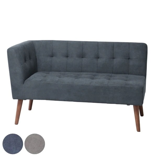 ソファ ミルド 幅121cm 右肘 2人掛け 木製 ファブリック ダイニング ソファー ひじ掛け 片肘 二人掛け カウチソファ 片肘 リビングソファ ローソファ フロアソファ 肘掛け