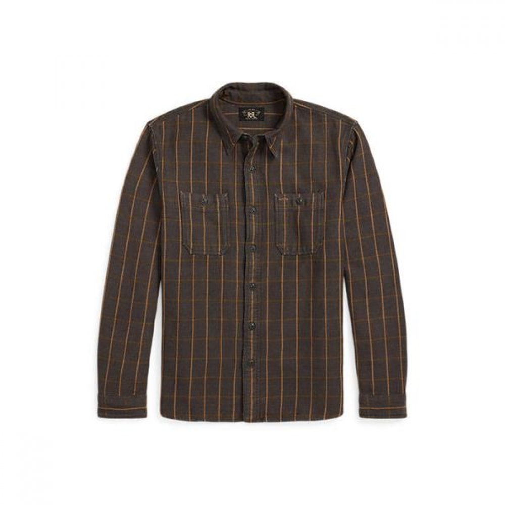 RRL チェック柄ツイルワークシャツ (MNRRWOV16820344500)