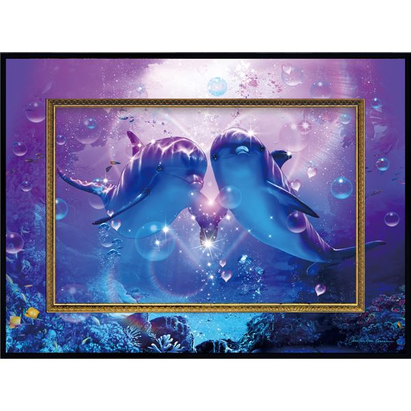 ユーパワー クリスチャン/リース/ラッセン ビッグアート Mサイズ 「ドルフィン コンパニオン」