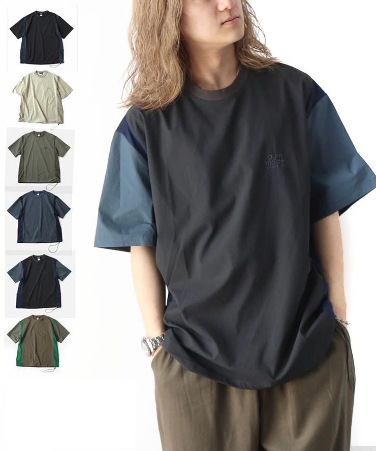 メンズ tシャツ 半袖 メンズ 大きいサイズ レディース 半袖 tシャツ マイクロリップ メッシュ切り替えTee G521727