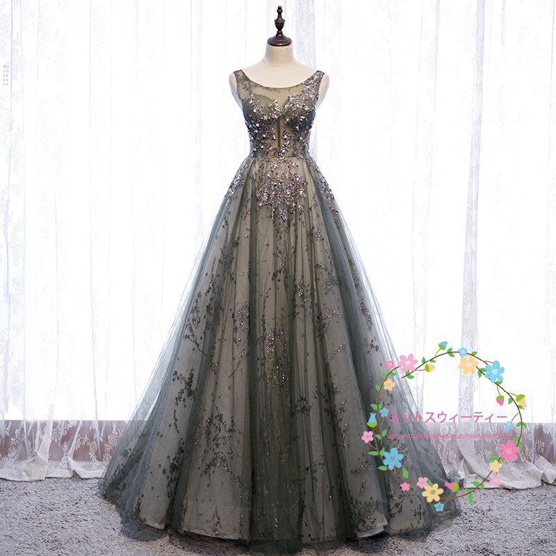 カラードレス 演奏会 コンサート Aライン フォーマルドレス 結婚式 イブニングドレス 二次会 花嫁 ロングドレス 発表会 カクテルドレス 披露宴 ステージ衣装-592