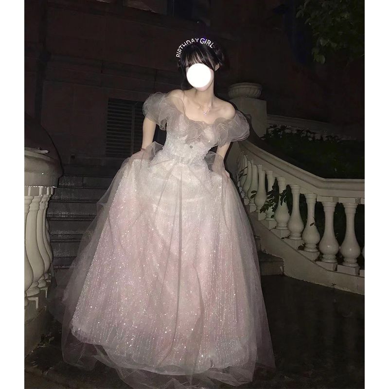 女性のためのプリンセススタイルのドレス女性の大人のギフト18歳の誕生日卒業アート試験パフォーマンスバンケット気質ホスト