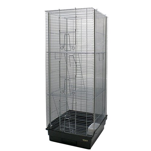 ＨＯＥＩ　３５快適ロングハウス　ブラック　（３７X４１．５X９４ｃｍ）　デグー　リス　モモンガ　銀メッキ　ＣＲＣ50―60―30―10―00