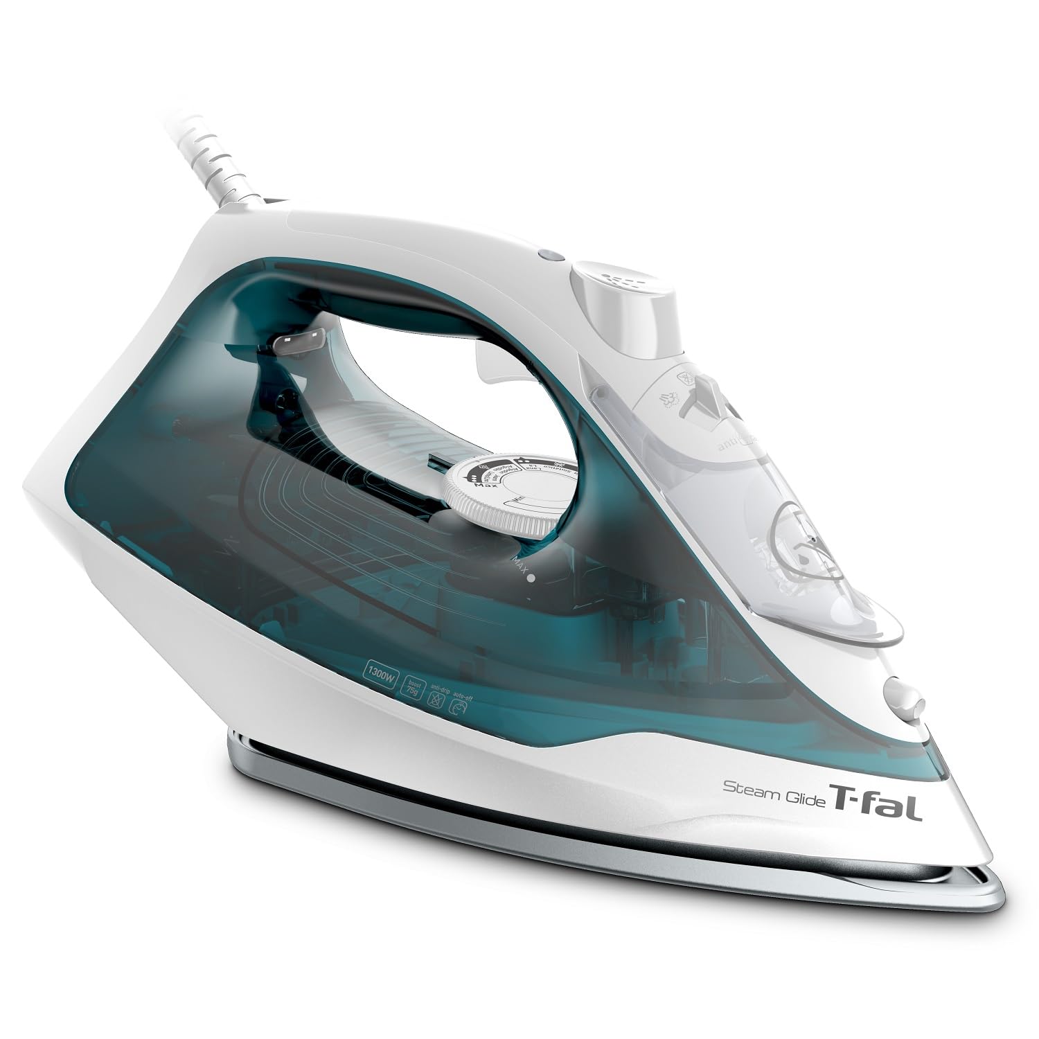 ティファール コード付き スチームアイロン パワフルスチーム 最大75g/分 エアーグライドかけ面 「スチームグライド」 グリーン FV2889J0